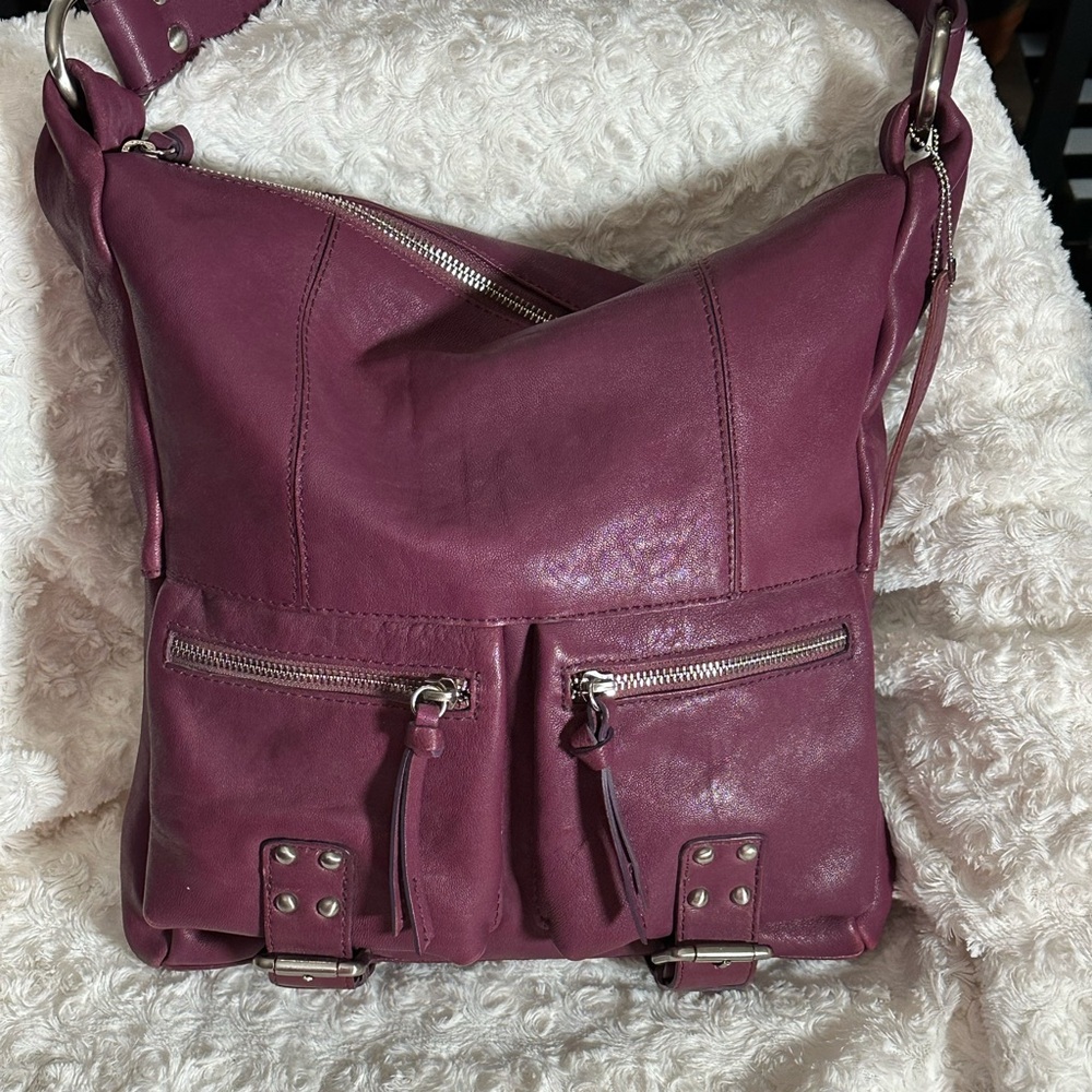 Nino BOSSI Elegant Purple Leather Women's Bag